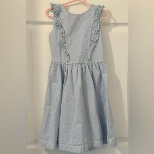 Blue & White Dress with Ruffles Hope & Henry